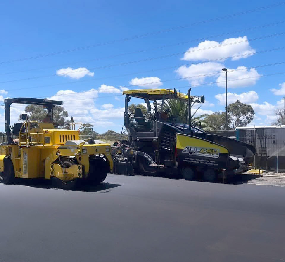 all ash asphalt civil road project roller asphalting contractor melbourne