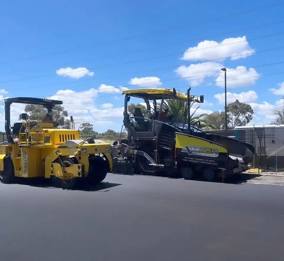 all ash asphalt civil road project roller asphalting contractor melbourne